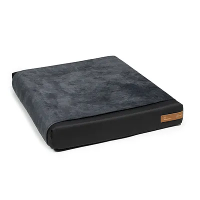 Otto lit orthopédique pour chien 2 en 1, bleu marine  avec  graphie