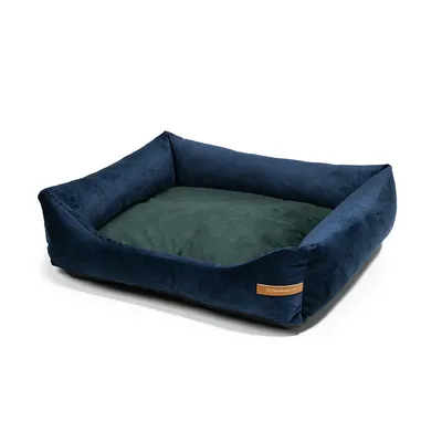 Otto lit orthopédique pour chien 2 en 1, bleu marine avec vert foncé Otto lit orthopédique pour chien 2 en 1, bleu marine avec vert foncé