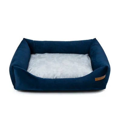 Otto lit orthopédique pour chien 2 en 1, bleu marine avec gris Otto lit orthopédique pour chien 2 en 1, bleu marine avec gris