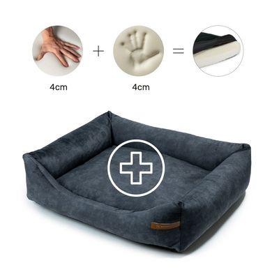 Otto lit orthopédique pour chien 2 en 1, graphite