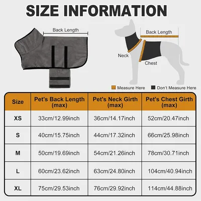 CoolPetGear Peignoir en microfibre pour chien