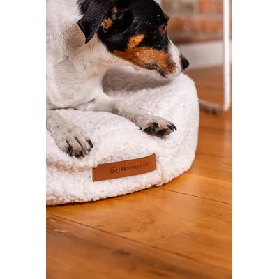 Coco Teddy beige clair adorable coussin rond