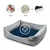 Rexproduct Otto lit pour chien confortable 2 en 1, gris avec bleu marine Rexproduct Otto lit pour chien confortable 2 en 1, gris avec bleu marine
