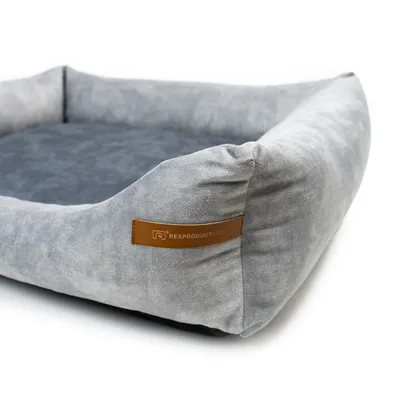 Rexproduct Otto lit pour chien confortable 2 en 1, gris avec graphite