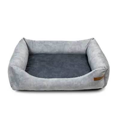 Rexproduct Otto lit pour chien confortable 2 en 1, gris avec graphite
