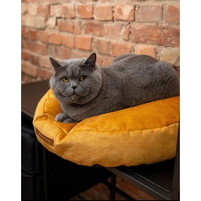 Coco adorable coussin rond jaune