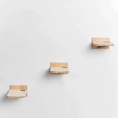 Meubles de mur d'escalade Chat - Plateaux muraux - Set 3 Meubles de mur d'escalade Chat - Plateaux muraux - Set 3