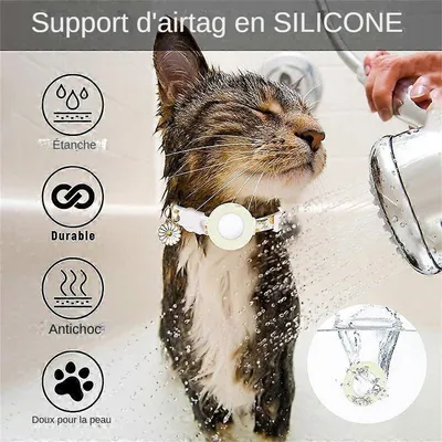 MCBOSON Collier de fleurs pour chat