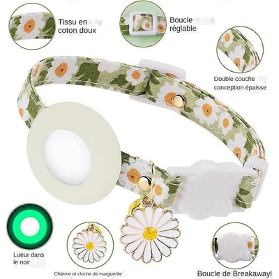 MCBOSON Collier de fleurs pour chat