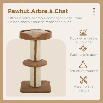 PawHut - arbre à chat griffoir panier observation