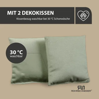 Rohrschneider Gepolstertes Hundesofa mit Chromfüssen
