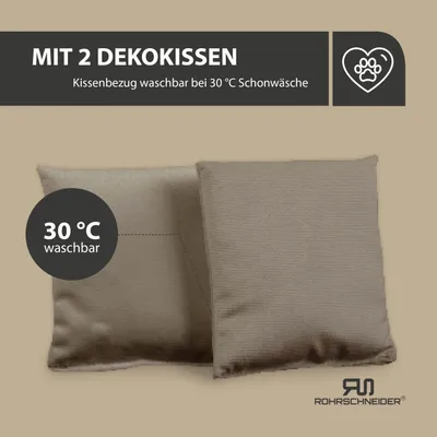 Rohrschneider Gepolstertes Hundesofa mit Chromfüssen