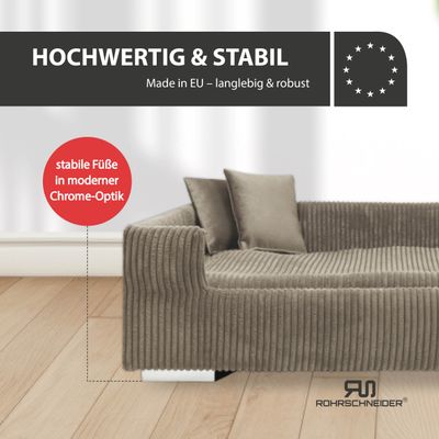 Rohrschneider Gepolstertes Hundesofa mit Chromfüssen
