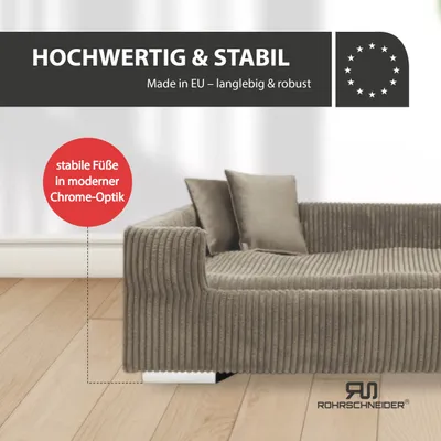 Rohrschneider Gepolstertes Hundesofa mit Chromfüssen