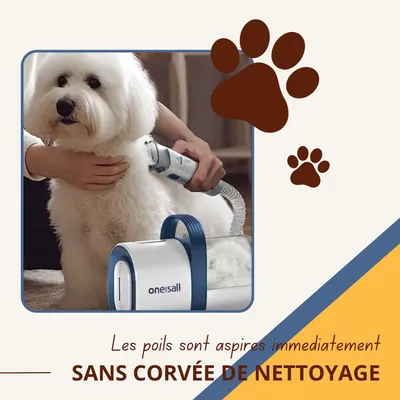 Oneisall S1 Kit de toilettage pour chien 7 en 1 (1,5 litre)