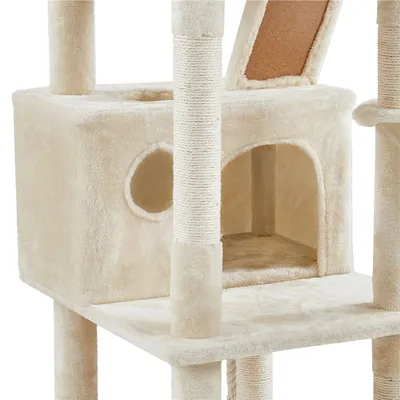 Katzenkratzbaum 209 cm deckenhoch, XXL groß Katzenbaum