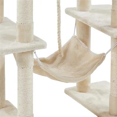 Grand Arbre à Chat Multiniveau Avec Poteaux En Sisal 209 Cm De Haut Grand Arbre à Chat Multiniveau Avec Poteaux En Sisal 209 Cm De Haut