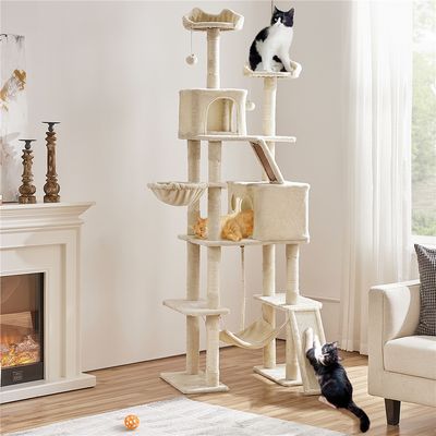 Katzenkratzbaum 209 cm deckenhoch, XXL groß Katzenbaum