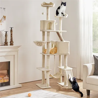 Katzenkratzbaum 209 cm deckenhoch, XXL groß Katzenbaum