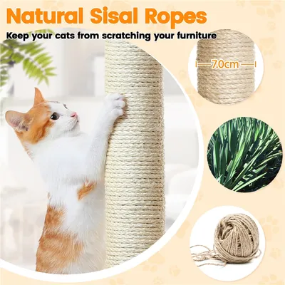 Grand Arbre à Chat Multiniveau Avec Poteaux En Sisal 209 Cm De Haut Grand Arbre à Chat Multiniveau Avec Poteaux En Sisal 209 Cm De Haut