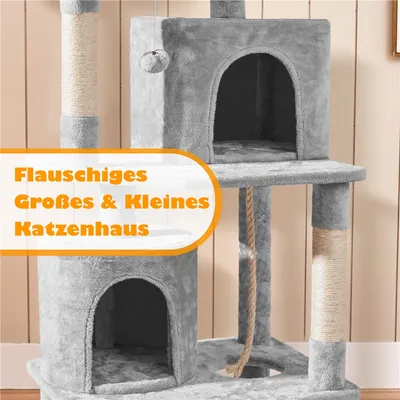 Kratzbaum groß Stabil Katzenbaum Katzenkratzbaum Plüsch 179 cm