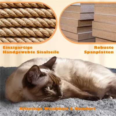 Kratzbaum 158cm hoch Katzenbaum Stabil Kletterbaum Katzenkratzbaum