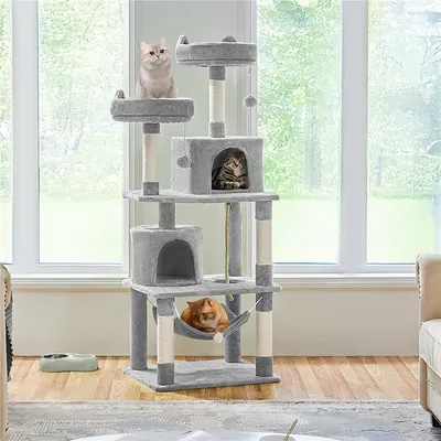 Kratzbaum 158cm hoch Katzenbaum Stabil Kletterbaum Katzenkratzbaum