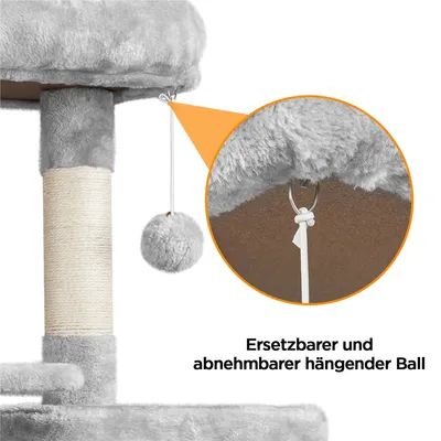 Stabiler Kratzbaum Katzenbaum 159 cm hoch, mit Katzenhöhlen & Plattformen Stabiler Kratzbaum Katzenbaum 159 cm hoch, mit Katzenhöhlen & Plattformen