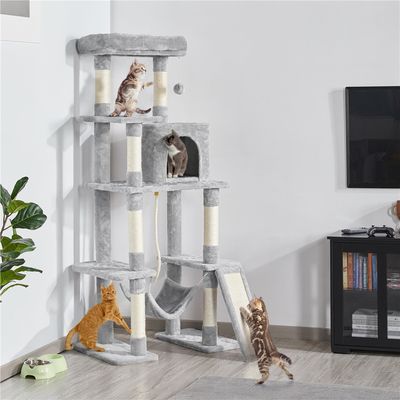Grand Arbre à Chat Multiniveau Tour Pour Chat En Tissu 159,5 Cm
