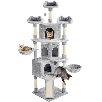 Kratzbaum XXL 194 cm deckenhoch stabiler Kletterbaum für Katzen