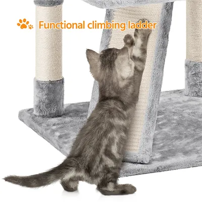 Kratzbaum XXL 194 cm deckenhoch stabiler Kletterbaum für Katzen Kratzbaum XXL 194 cm deckenhoch stabiler Kletterbaum für Katzen