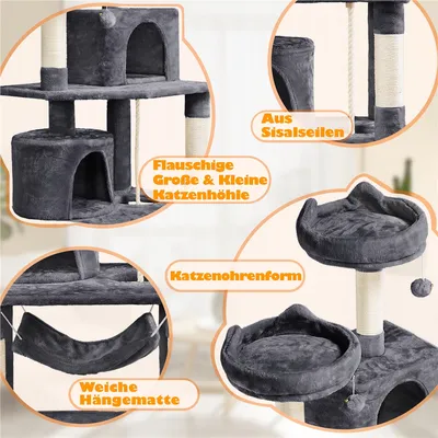 Kratzbaum 158cm hoch Katzenbaum Stabil Kletterbaum Katzenkratzbaum