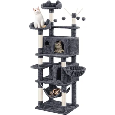 Yaheetech Arbre à Chat Robuste en Bois Yaheetech Arbre à Chat Robuste en Bois