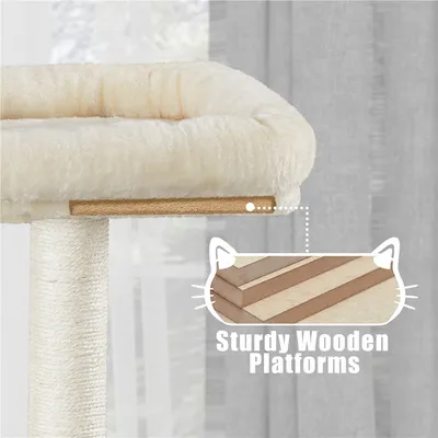 Yaheetech Petit Arbre à Chat avec Litière