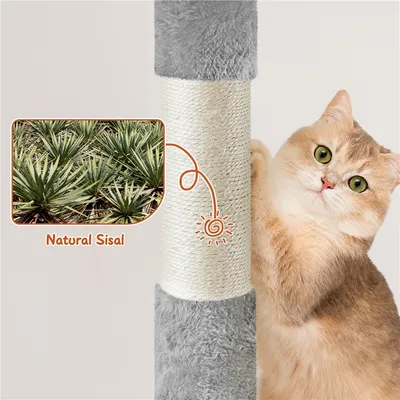 Kratzbaum Groß XXL deckenhoch Katzenbaum Stabil Sisal 193 cm