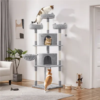 Kratzbaum Groß XXL deckenhoch Katzenbaum Stabil Sisal 193 cm