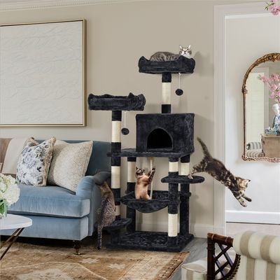 Yaheetech Arbre à Chat en Peluche Douce