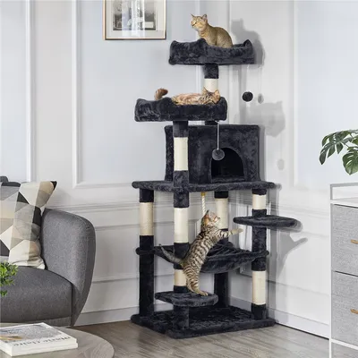 Yaheetech Arbre à Chat en Peluche Douce