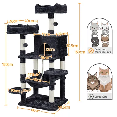 Yaheetech Arbre à Chat en Peluche Douce