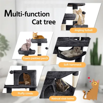 Kratzbaum 158cm hoch Katzenbaum Stabil Kletterbaum Katzenkratzbaum