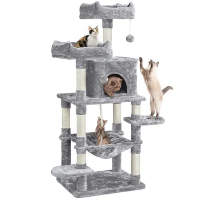 Yaheetech Arbre à Chat en Peluche Douce