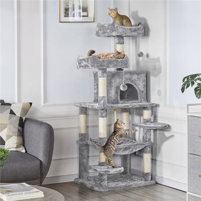 Yaheetech Arbre à Chat en Peluche Douce