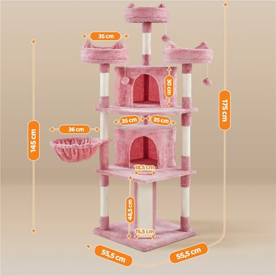 Arbre à Chat XXL Maison Pour Chat Avec Poteaux En Sisal Niches Perchoirs