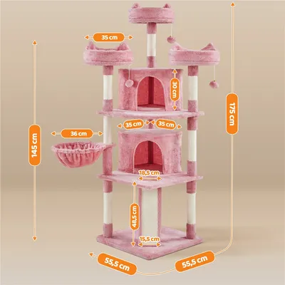 Arbre à Chat XXL Maison Pour Chat Avec Poteaux En Sisal Niches Perchoirs