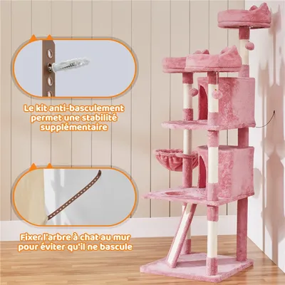 Arbre à Chat XXL Maison Pour Chat Avec Poteaux En Sisal Niches Perchoirs Arbre à Chat XXL Maison Pour Chat Avec Poteaux En Sisal Niches Perchoirs