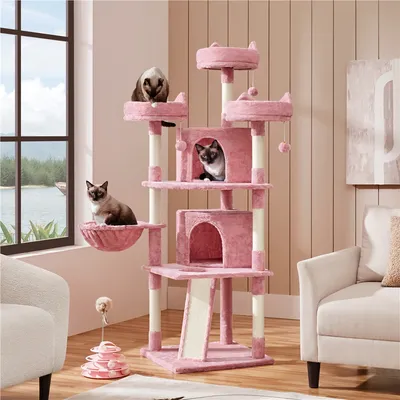 Arbre à Chat XXL Maison Pour Chat Avec Poteaux En Sisal Niches Perchoirs Arbre à Chat XXL Maison Pour Chat Avec Poteaux En Sisal Niches Perchoirs