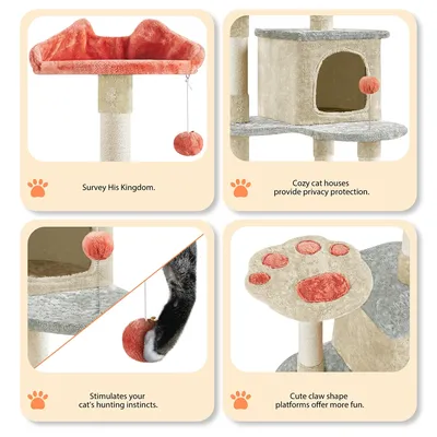 Yaheetech Arbre à Chat Forme Patte