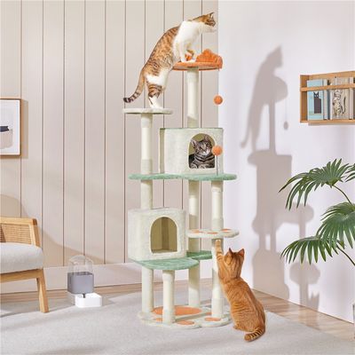 Kratzbaum Pfotenform Katzenbaum mit Katzenhöhlen Katzenkratzbaum
