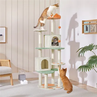 Kratzbaum Pfotenform Katzenbaum mit Katzenhöhlen Katzenkratzbaum