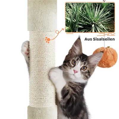 Kratzbaum Pfotenform Katzenbaum mit Katzenhöhlen Katzenkratzbaum